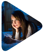 Simple To Use Girl watching tv on tablet
